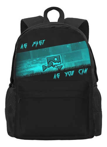 Geometry Dash Videojuego Mujer Mochila 3d Clásica Estudiante