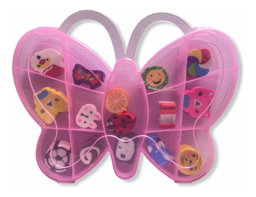 Borrador De Figuras Animalitos-corazones-frutitas Estuche