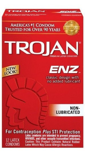 Condones No Lubricados Trojan Enz, 12 Count (pack De 2)