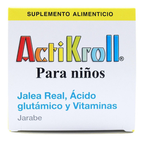 Actikroll Para Niños Glutamico Jalea Real Vitaminas 250 Ml