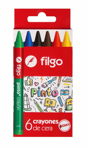 Pack X 48 Cajas De Crayon Crayones Ceritas Filgo X 6 Colores