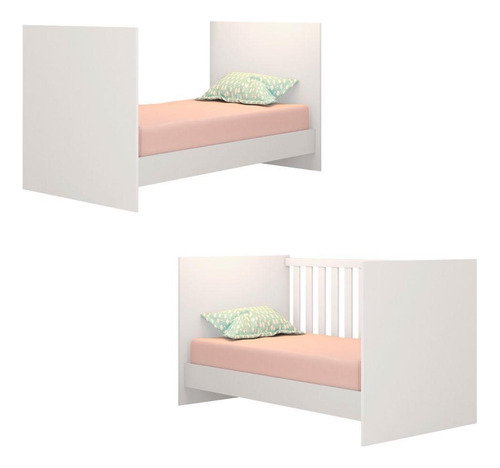 Berço Mini Cama Doce Sonho 100 Branco Brilho - Qmovi Branco