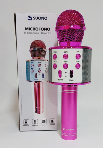 Microfono Inalambrico-araoke Suono Rosa