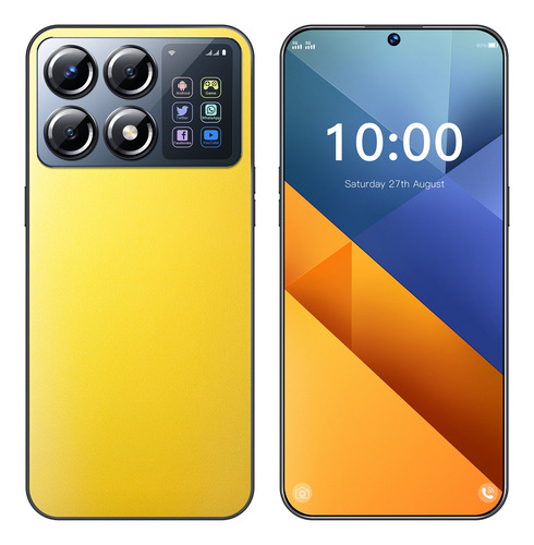 Teléfonos Inteligentes Android Baratos X7 Pro 6.6 En Ram2gb Y Rom16gb Amarillo