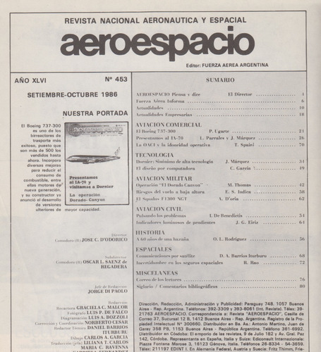Lote 4 Revistas Aeroespacio Nr 438-445-452-453 (Usado)