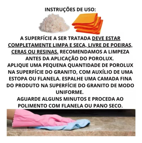 Porolux Realça Cor Mármore Granito 900ml Brilho Proteção