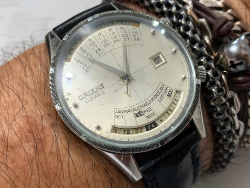 Orient Multi-year Calendar 21 Jewels Manual Vintage