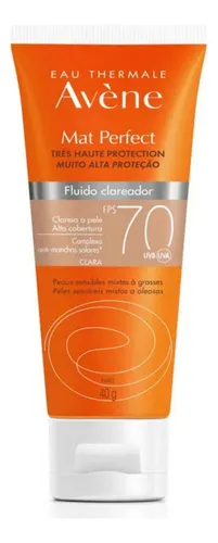 comprar Avène Mat Perfect Protetor Solar Fluido Clareador Fps 70 40g cor clara