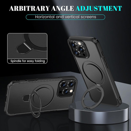Funda Magnética Anillo Soporte Uso Rudo Para iPhone 12/13/14