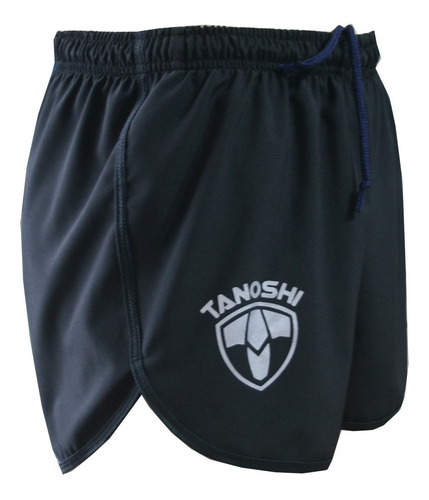 Shorts Corrida Masculino Cronom Tanoshi Preta Com Bolso