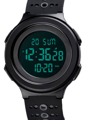 Reloj Hombre Skmei 1733 Sumergible Digital Alarma Cronometro Color De La Malla Negro Color Del Bisel Negro Color Del Fondo Blanco