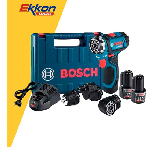 Imagen 4 de 9 de Taladro Atornillador Bosch 4 En 1 Flexiclick Gsr 12v-15 Fc