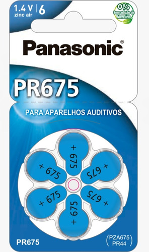 60 Baterias Auditivas Zinc Air Pr-675 (10 Cart)