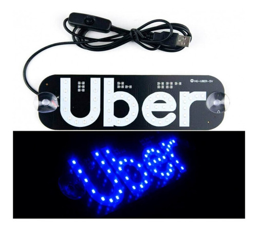 Imagem 4 de 5 de Placa Letreiro Motorista De Aplicativo 99 Ouuber Luminoso