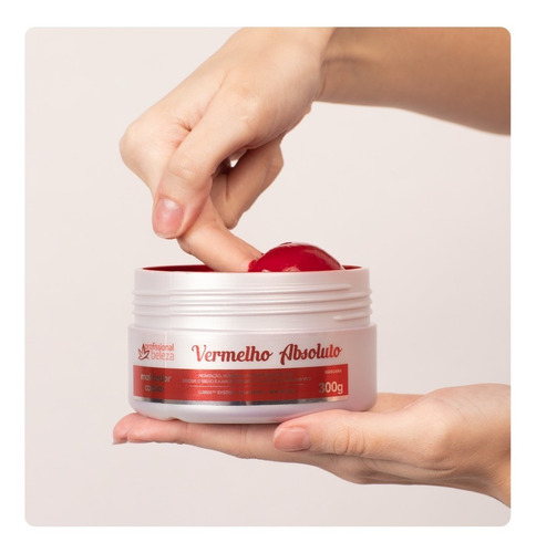 Imagem 3 de 5 de Máscara Matizador Vermelho Absoluto Profissional Beleza 300g