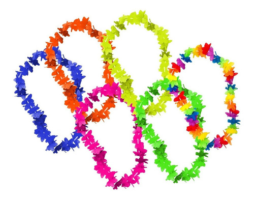 Collar Hawaiano X 6 Unidades De Cualquier Color - Big Party