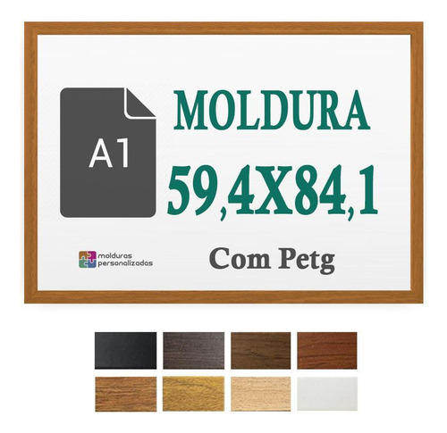 Moldura Oncinha 59,4x84,1 Cm A1 Folha Impressão Poster Petg