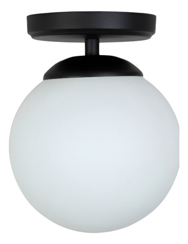 Aplique Para Pared 1 Luz Elyn Negro Apto E27 Led