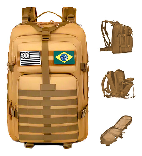 Mochila Militar Impermeável Tática Reforçada 50 Litros