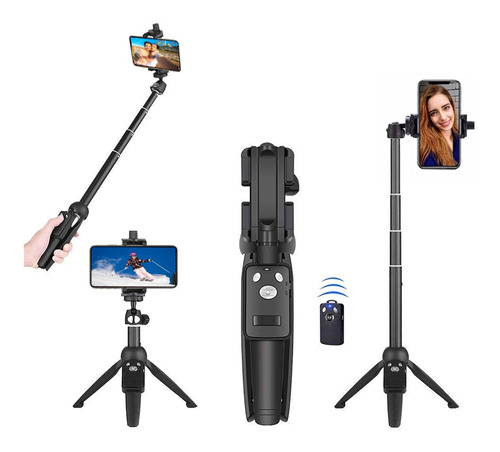 Trípode Monopie Selfie Stick 40 Pulgadas Con Bluetooth Contr