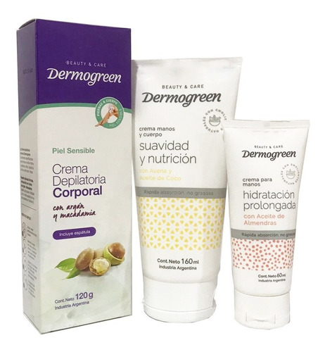 Combo De Crema Depilatoria Corporal Con Argán + Cremas. 