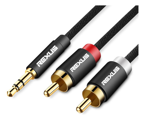 Cable De Audio Macho A Macho De 3,5 Mm A 2 Rca Y Splitter Ho