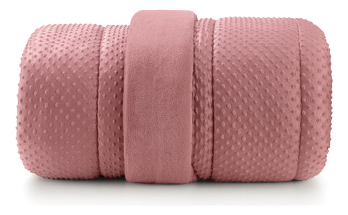 Edredom Blend Pop Up Solteiro Altenburg Micromink 1,50x2,30m Cor Rosa Desenho Do Tecido Bolinha