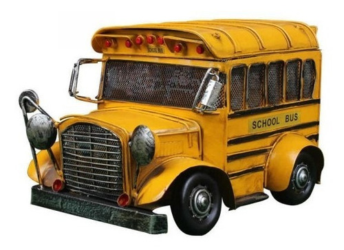 Caixa Ônibus Escolar Old School Bus Estados Unidos - 30cm