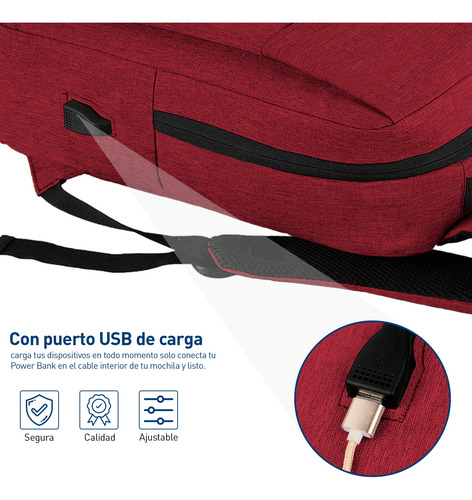 4 Mochilas Antirrobo Laptop Impermeable Con Puerto Usb