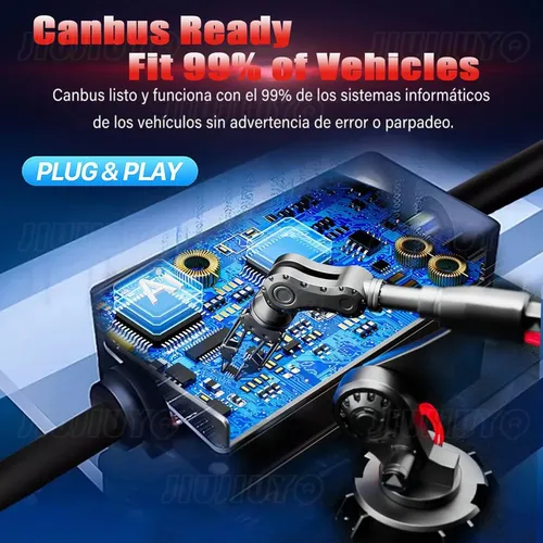 Para Dodge Kit Focos Led 9005 9006 Luz Alta/baja Canbus