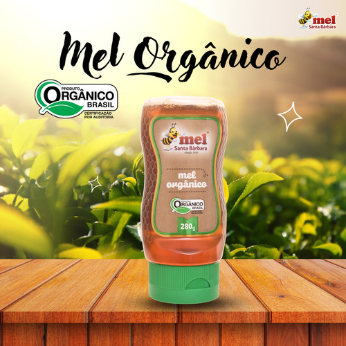Mel Orgânico Santa Bárbara Bisnaga 280g