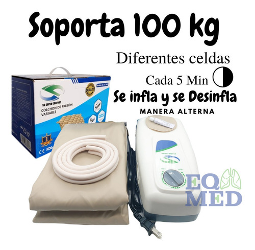 Colchon Antillagas De Presion Alterna Antiescaras Sc 485 Color Cafe