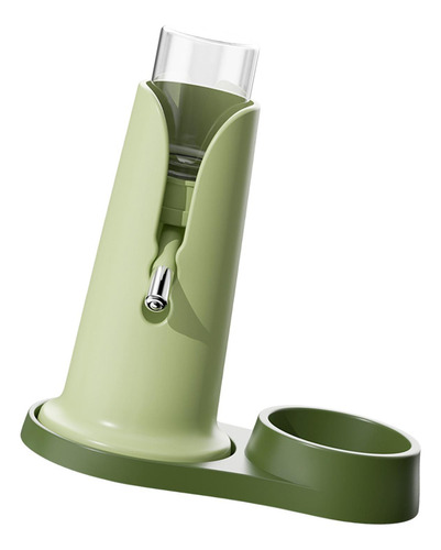 Dispensador De Agua Para Hámster Con Soporte, A Verde