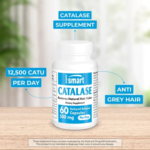 Supersmart Suplemento Anti Canas Catalase 500mg