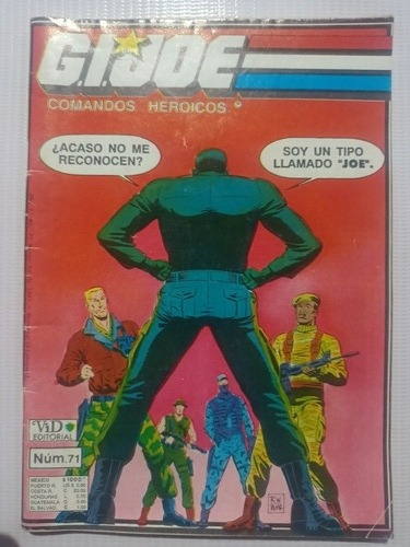 Gi Joe Comandos Heróicos Ed. Vid No. 71 Comic Vintage 1991