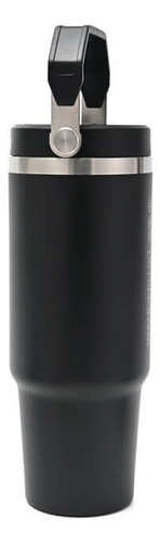 Vaso Termico Wanderlust Con Tapa Y Pico Acero Inoxidable Negro Liso