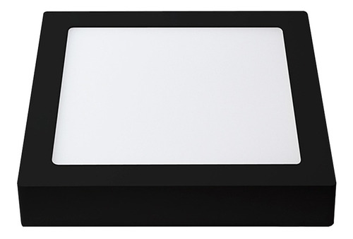 Imagen 1 de 10 de Panel Led 12w Aplicar Cuadrado Negro Calido Frio 800 Lumens