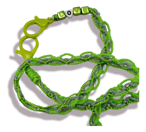 Imagen 4 de 4 de Cuelga Gafas Y/o Tapabocas Love Macradabra Tejidos Macrame