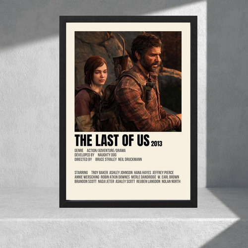 Cuadro Decorativo Series - The Last Of Us 10 - A3 30x40 Cm Blanco Negro