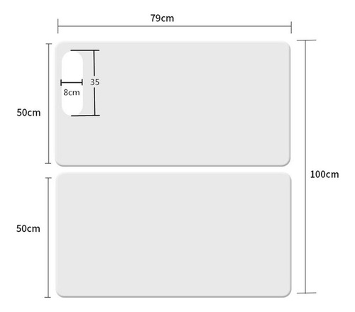 W Protectores Contra Rayones Para Puerta Derecha 79x50cm