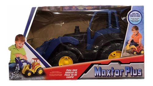 Juguete Tractor Grande Maxtor Plus Con Pala Xplast 2027