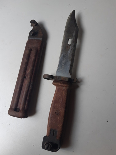 Imagen 10 de 10 de Antiguo Cuchillo Bayoneta Rusa Con Vaina Original