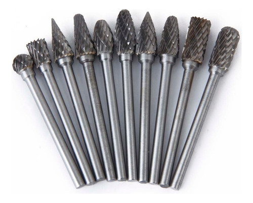 Zz Juego De Brocas Pulidoras De Carburo De Tungsteno 10 Uds.
