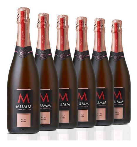 Imagen 1 de 6 de Caja De 6 Botellas Mumm Cuvee Reserve Brut Rosé 750 Ml