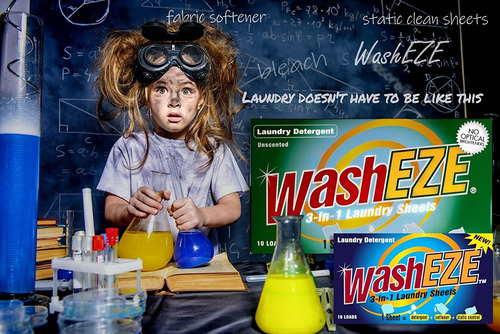 Washeze 3-en-1, Hojas, 40 Conteo, Olor Original Y Incluye De