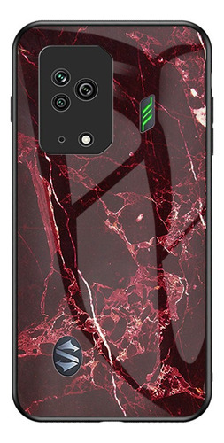 Funda Para Blackshark 5 Pro Soft Frame Marble Glass Cover