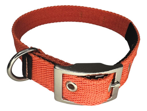 Collar Para Perros Natcan Tipo Hamilton Hebilla Reforzada Color Naranja Tamaño Del Collar M