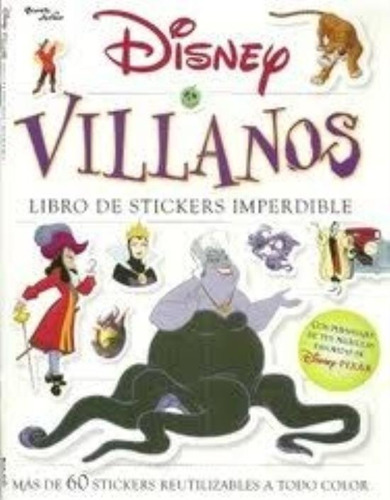 Villanos Libro De Stickers Imperdible, De Disney. Editorial Planeta, Tapa Tapa Blanda En Español