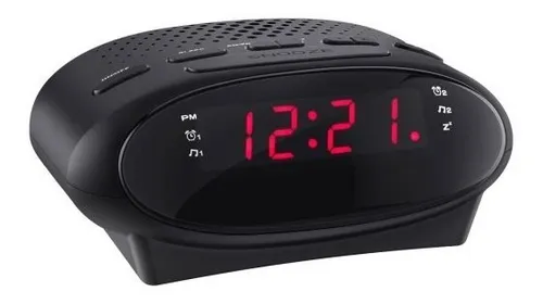 Radio reloj despertador digital FM con doble cargador USB Steren CLK-280