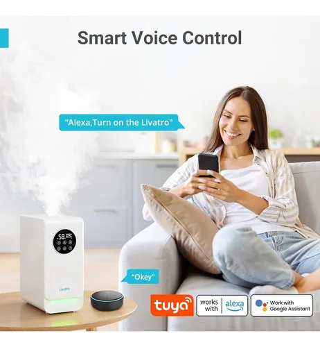 Humidificador Inteligente 6l Frío Y Calor, Control Alexa